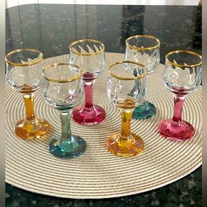 Murano Glass Cordial Glasses
